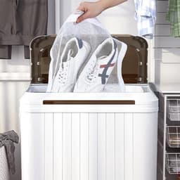 Schoenwaszak Grote Honingraat - Waszakken voor Schoenen - Waszak voor Sneakers - Wasnet - Rits en Riem - 118 cm Lang — thumbnail 3