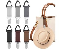 Dailygoods- Hoedenclips Draagbaar - Elastische Hoedenhouder - Sjaal/Handschoen Clips - Veelzijdig Ontwerp - 6 Kleuren - Hoogwaardige Materialen