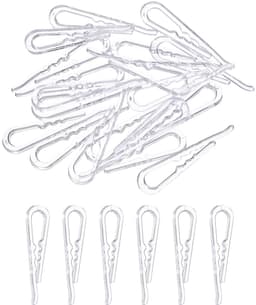 Dailygoods - 100pcs Transparante U-vormige Krokodillenclips - Schrijf- en Kledingclips voor Diverse Toepassingen — thumbnail 1