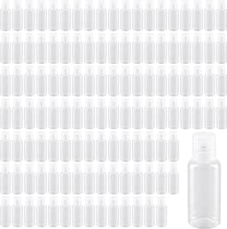 120 stuks kleine reisflessen om te vullen, 30 ml, transparante kunststof flessen met klapdeksel, herbruikbare lege knijpflessen voor reizen, shampoo-lotion — thumbnail 1