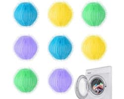 8 Stuks Wasballetjes voor Pluisjes - Verhoogt Wrijving & Reiniging - Vermindert Klitten & Beschermt Weefsels - Voor Huishoudelijke Wasmachines & Katoen/Synthetisch - 3,5cm