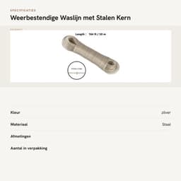 Waslijn Dailygoods 50 m stalen kern 3 mm — thumbnail 3