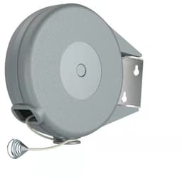 Ryoudavell - Intrekbare Waslijn - 15 Meter Lengte Buitenwaslijn Droogrek - Kleding Drogen - Weerbestendig Staaldraad - Lichtgrijs（Inclusief een houten klem） — thumbnail 1