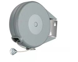 Ryoudavell - Intrekbare Waslijn - 15 Meter Lengte Buitenwaslijn Droogrek - Kleding Drogen - Weerbestendig Staaldraad - Lichtgrijs（Inclusief een houten klem）
