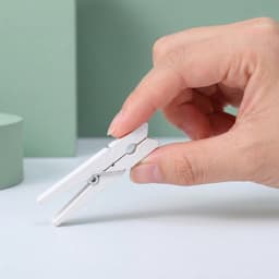 Houten Wasknijpers - Kleine Klemmen - Foto's Ophangen - Stijlvolle Look - 200 Stuks - Wit — thumbnail 2