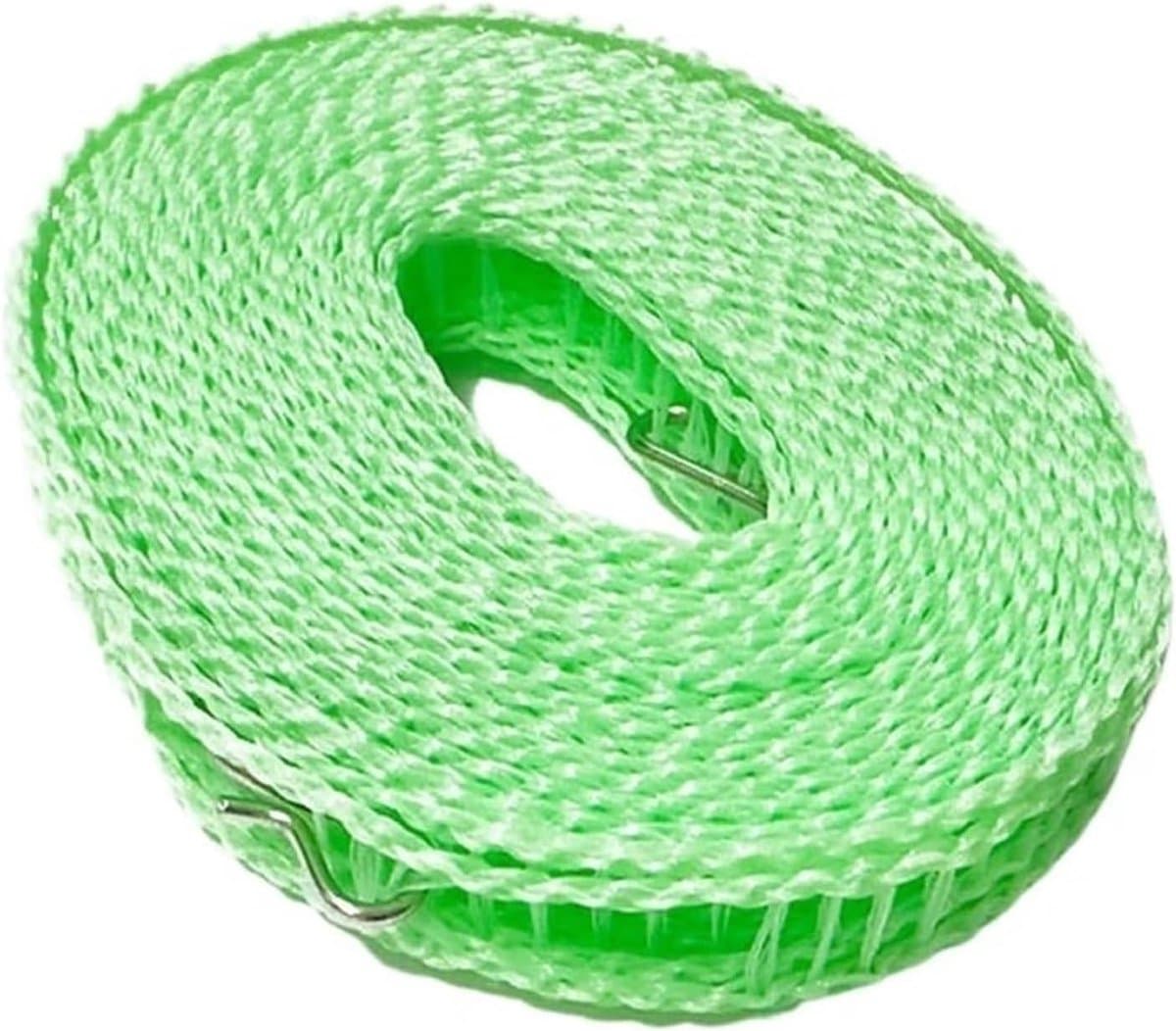 Draagbare Waslijn - Reis Waslijn - Buiten Drogen - Antislip Winddicht - 8 Meter - Groen — afbeelding 1