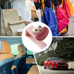 Vuilniszak Cinch - Prullenbak Clip - Afval Beheren - Eenvoudige Bevestiging - 15 cm - Roze — thumbnail 2