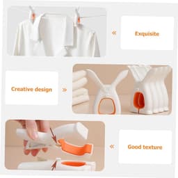 Wasknijpers - Kledingclips - Handdoeken Vasthouden - Winddicht Ontwerp - 4 Stuks - Oranje — thumbnail 3
