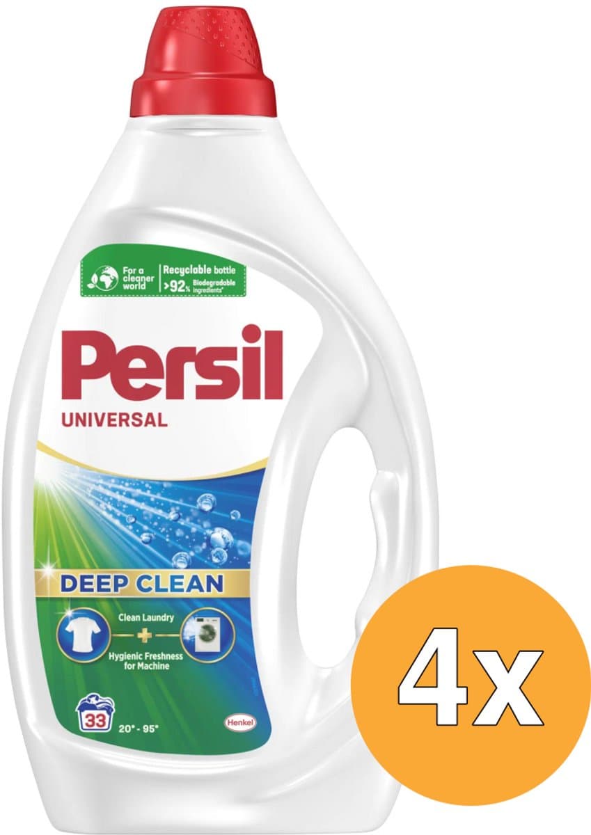 Persil Gel Universal - Vloeibaar Wasmiddel - Krachtige Vlekverwijdering - Voordeelverpakking - 4 x 33 Wasbeurten — afbeelding 1