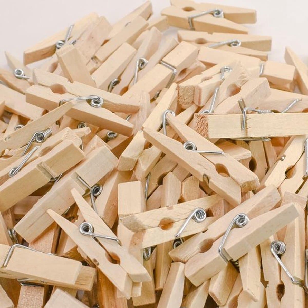 Wasknijpers houten 100 stuk - foto's knippen — afbeelding 1
