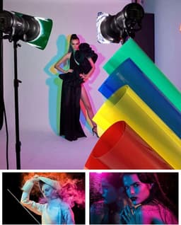 10 stuks kleurfolie licht kleurfilter gel kleurfilter transparant raamfolie kleurcorrectie hittebestendige folie voor led-studiolampen — thumbnail 3