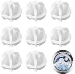 Set van 8 herbruikbare wasdrogerballen voor de wasmachine voor het opvangen van haar en het reinigen van huisdieren, kleding en wasgoed, drogerballen — thumbnail 2