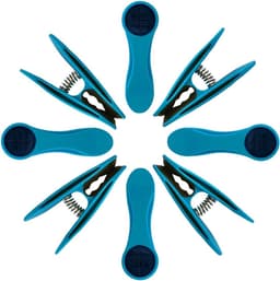 Wasknijpers, wasknijpers met spiraalveren en soft grip, softgrip, soft-touch, blauw/antraciet — thumbnail 2