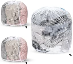 Waszakken 3 stuks - Mesh waszakken met trekkoord - Bescherming voor kleding - Ideaal voor sokken en bh's - ShopVlot — thumbnail 1