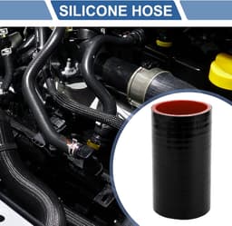 SnelShoppen - Silicone Slang Zwart Rood voor Auto Koeling 60mm ID 127mm Lengte 0 Graad Universeel - Hoogtemperatuur Bestendig — thumbnail 5