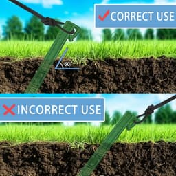 SnelShoppen - Grondankers 20 Stuks Tuin Edging Peilen, Tegels en Spijkers voor Landschapsafwerking, Tentbevestiging, Onkruidtegels, Kunststof Haringen — thumbnail 4