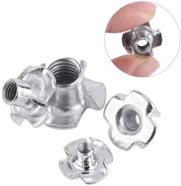 SnelShoppen - T-nut 4-tanden voor houtbewerking, gegalvaniseerd koolstofstaal, M4×50, schroefsets, roestbestendig, meubelaccessoires, eenvoudig te ins — thumbnail 5