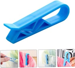 Vuilniszak Klemmen - Afvalbak Clips - Vuilniszakken Bevestigen - Antislip Vastklemmen - 5.5 x 1.5 cm - Blauw — thumbnail 4