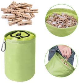 Wasserbestendige Wäscheklammer Beutel voor 150-200 Klemmen - Groen — thumbnail 4