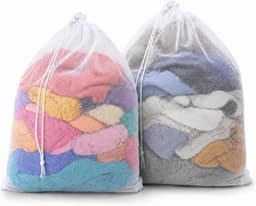 2 x Waszakken 70 x 90 cm met Trekkoord - XXL Wasnet voor Kleding, Wassen en Bescherming — thumbnail 1