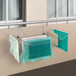 Tomado - Droogrek Tilburg - Voor radiator, balkon, deur of balustrade - 12 meter drooglengte - Ophangbaar - Zilvergrijs - 5 jaar garantie — thumbnail 4