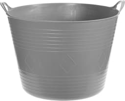 Flexibele kuip - grijs - 40 liter - met handvatten - 45 cm - kunststof - emmer - wasmand — thumbnail 1