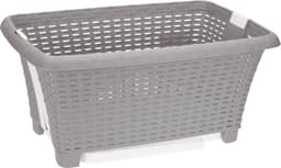 Bathroom solutions wasmand op poten - grijs - 38 liter - 39 x 59 x 29 cm - Wasgoedmanden - kunststof — thumbnail 1