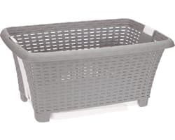 Bathroom solutions wasmand op poten - grijs - 38 liter - 39 x 59 x 29 cm - Wasgoedmanden - kunststof — afbeelding 1