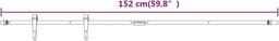 vidaXL - Ophangset - voor - minischuifdeur - 152 - cm - koolstofstaal - wit — thumbnail 3