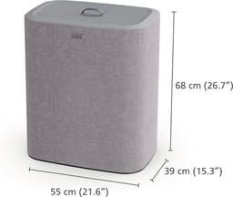Joseph Joseph Tota Wasmand - 3 Compartimenten – Was Sorteren – 90 Liter - Grijs — thumbnail 2