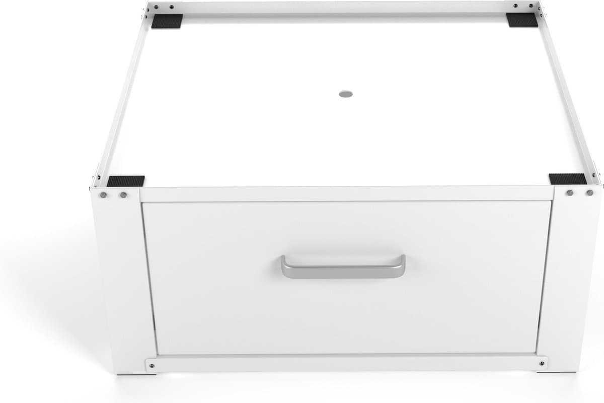 Wasophoogte® Wasmachine verhoger met lade - Wasmachine opbouwmeubel - Wasmachine sokkel - 31cm hoog - Wit - Universeel — afbeelding 1