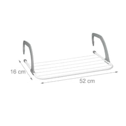 hangdroogrek - 3 m drooglengte - 16 x 52 cm - radiator - balkon - wit — thumbnail 3