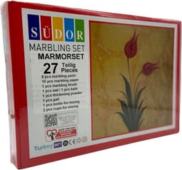 SÜDOR EBRU PAINTING 27-delige marmerkit voor beginners en professionals. Marmer set. 9 kleuren — thumbnail 5