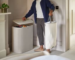 Joseph Joseph Tota Wasmand - 3 Compartimenten – Was Sorteren – 90 Liter - Ecru — thumbnail 3