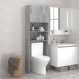 Wasmachine ombouw - Kast - Opbouwmeubel - Verhoger - Wasmachine meubel - Opbergkast - Hout - Grijs Sonoma — thumbnail 3