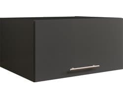 Interiax WASHWALL 'Mary' Wasmachine Bovenkast Antraciet - Met 1 openslaande deur- 38x50x67.5 cm