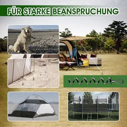 Grondankers 4 stuks met adapter voor trampoline luifels dekzeilen schommels - spiraalschep-ankerkit — thumbnail 3