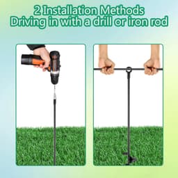 Grondankers 40 cm - Set van 4 - Grondharingen Voor Harde Grond - Tenten Luifels Schuren — thumbnail 2