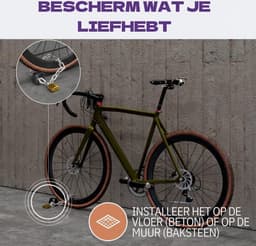 Zeer veilige diefstalbeveiliging voor ketting - motorfietsen en fietsen - wielklem grond muur — thumbnail 4