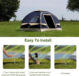 Tentharingen verzinkt 12-delig grondanker tentaccessoires - campingtent camping schommel - trampolineliften - 8 mm x 30 cm — thumbnail 5