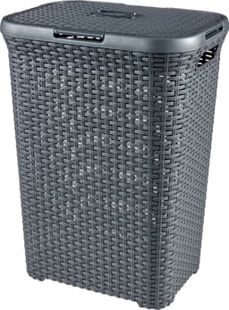 Curver Style Wasmand met deksel - 60L - Antraciet — thumbnail 1