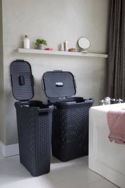 Curver Style Wasmand met Deksel - 40L - Antraciet — thumbnail 4