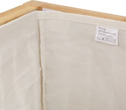 wasmand met zitje - 30 l - hout en stof - 51 x 38 x 38 cm - badkamerkruk — thumbnail 4
