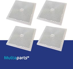 Trillingsdempers vierkant 80 x 80 x 6 mm | Set van 4 stuks | Platte variant met profiel voor extra grip | Multaparts® huismerk — thumbnail 4