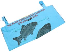 MoreThanHip - Waszak/opbergmand van gerecyclede cementzakken - Kamali vis blauw - Ø38 x 48 cm — thumbnail 4