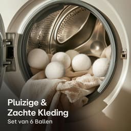 Droogballen Set van 6-100% Biologische Schapenwol voor Zachte Was & Korte Droogtijd - Perfect voor Dons . — thumbnail 4