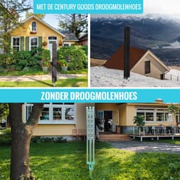 Droogmolen hoes - Droogmolen beschermhoes - Weerbestendig - 165 x 28 cm - Universeel - Zwart — thumbnail 4