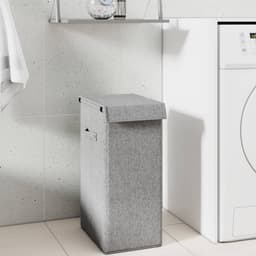 vidaXL - Wasmand - inklapbaar - 26x34,5x59,5 - cm - kunstlinnen - grijs — thumbnail 3