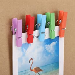 Kleurige duwspelden met houten clips - 50 stuks voor creatieve projecten — thumbnail 2