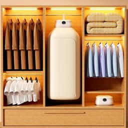 Droger - Elektrische wasdroger - Opvouwbaar - Met timer - Stille werking - Geschikt voor thuis, appartement, op reis, wasruimte, kleine ruimtes - Wit — thumbnail 4